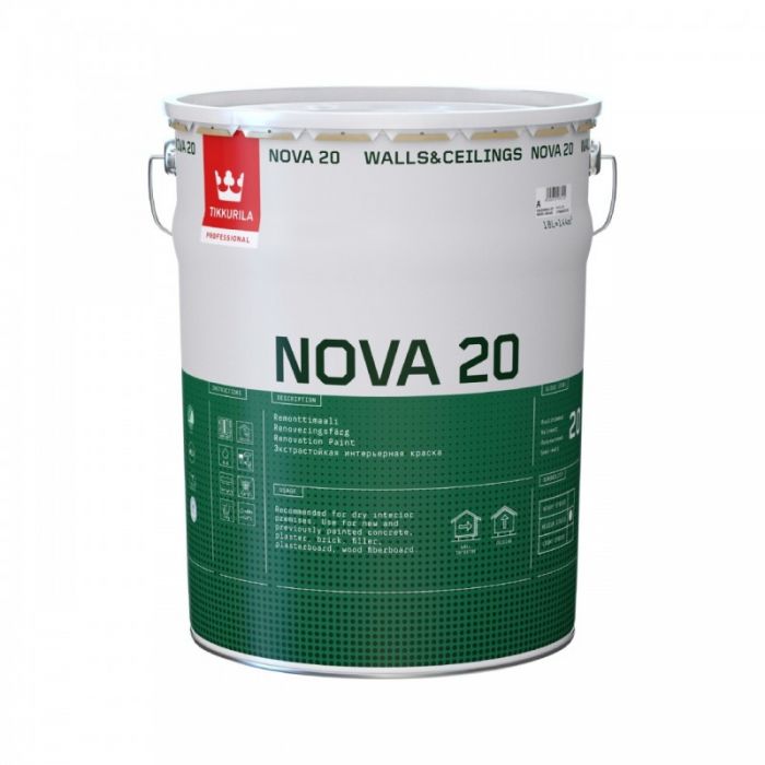 Nova 20 puolihimmeä sisäseinämaali 18L