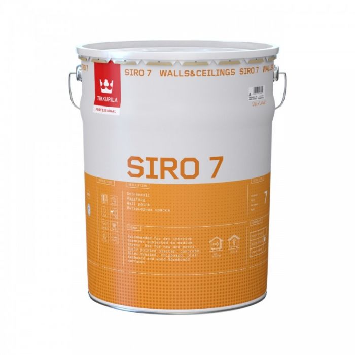 Siro 7 himmeä seinämaali - maalarin valkoinen G497 18L
