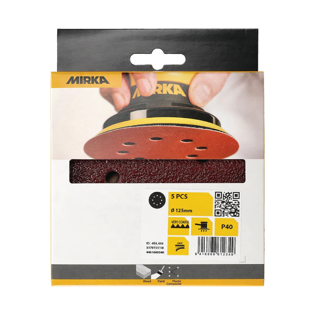 Mirka Hiomapyörö Ø 125 mm tarra 8R - karkeus P128