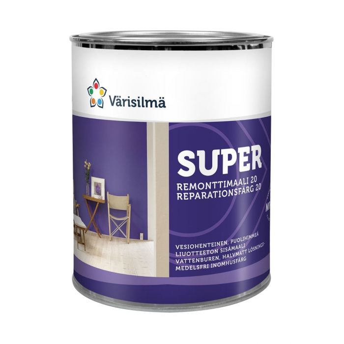 Värisilmä Super Remonttimaali puolihimmeä 0,9L