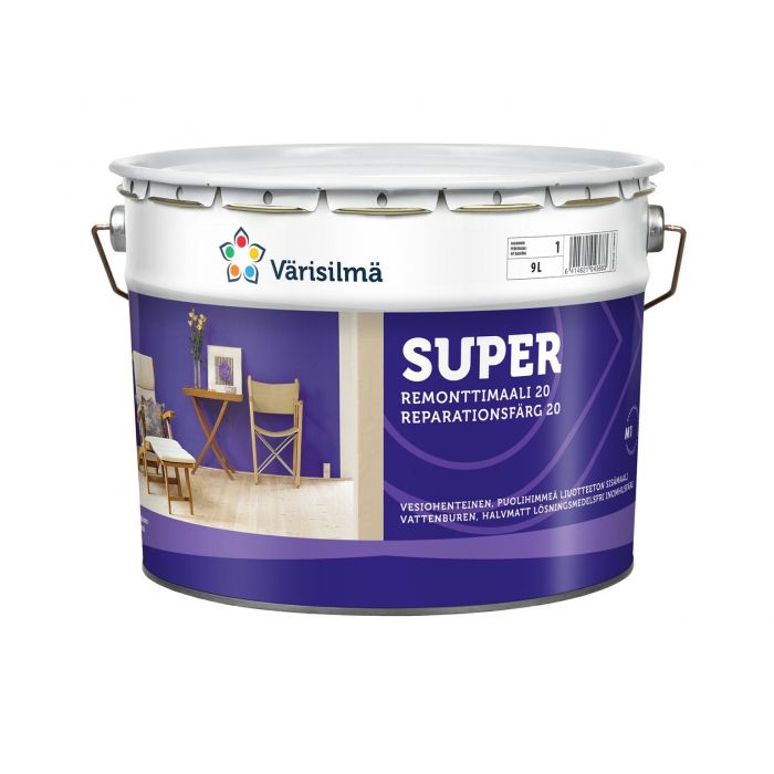 Värisilmä Super Remonttimaali puolihimmeä 9L