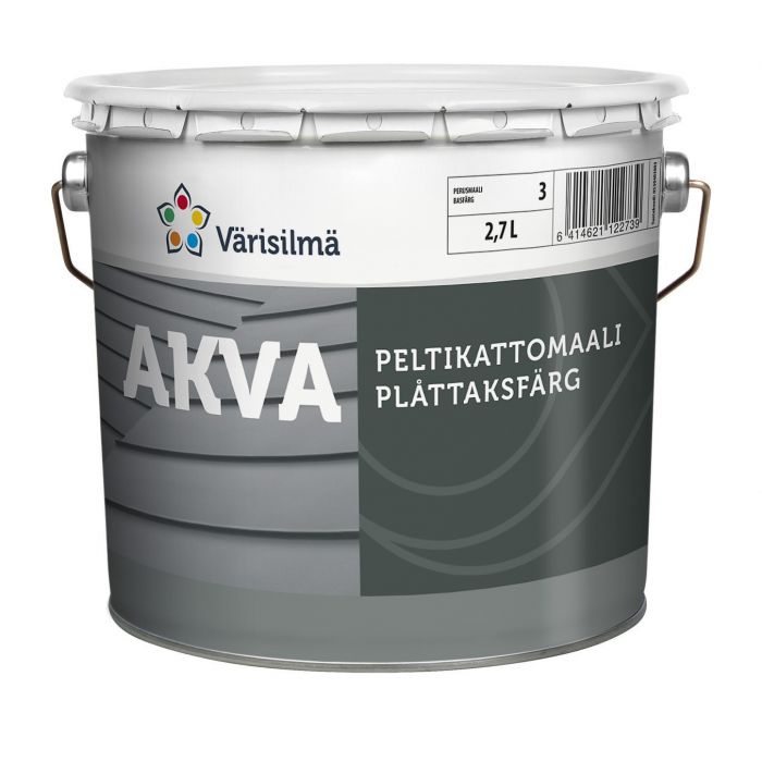 Värisilmä Akva himmeä peltikattomaali 2,7L
