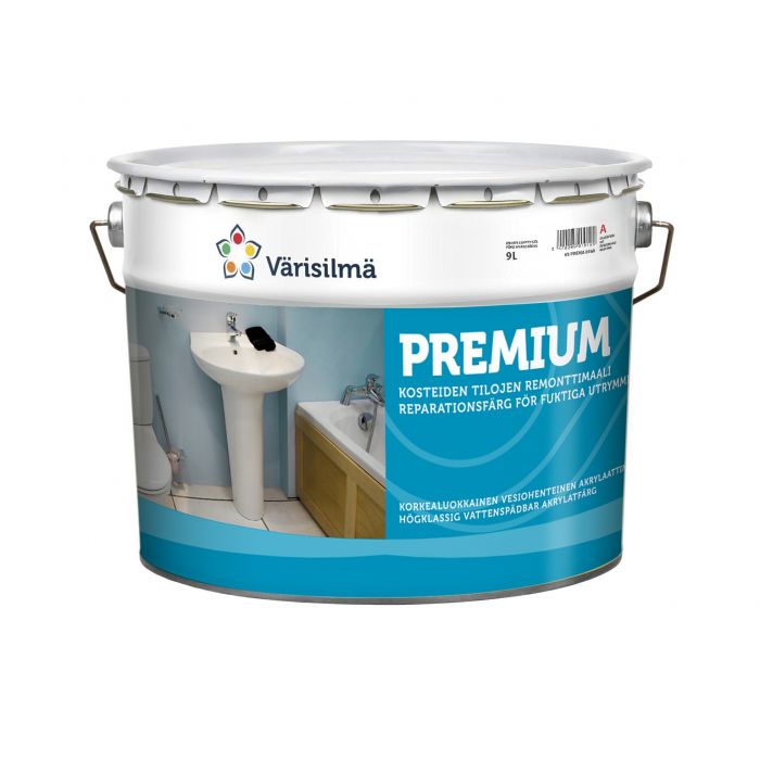 Värisilmä Premium kosteiden tilojen puolihimmeä maali 9L
