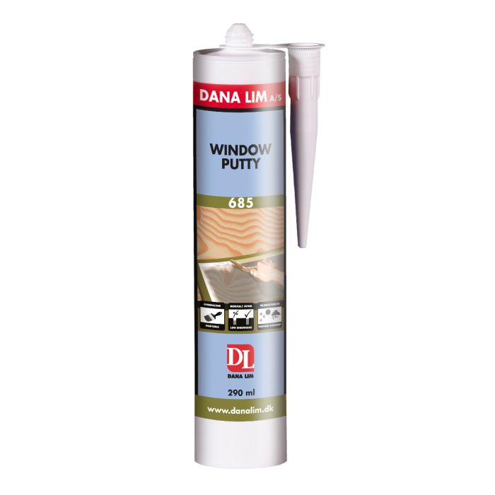 Danalim 685 Ikkunakitti 290ml Valkoinen