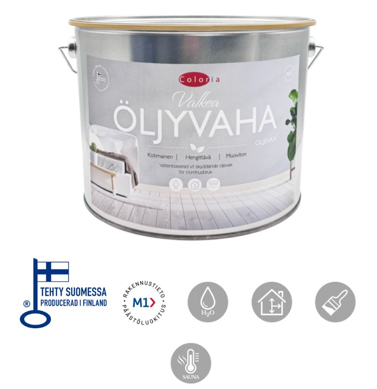 Coloria Öljyvaha Valkea 0,9L