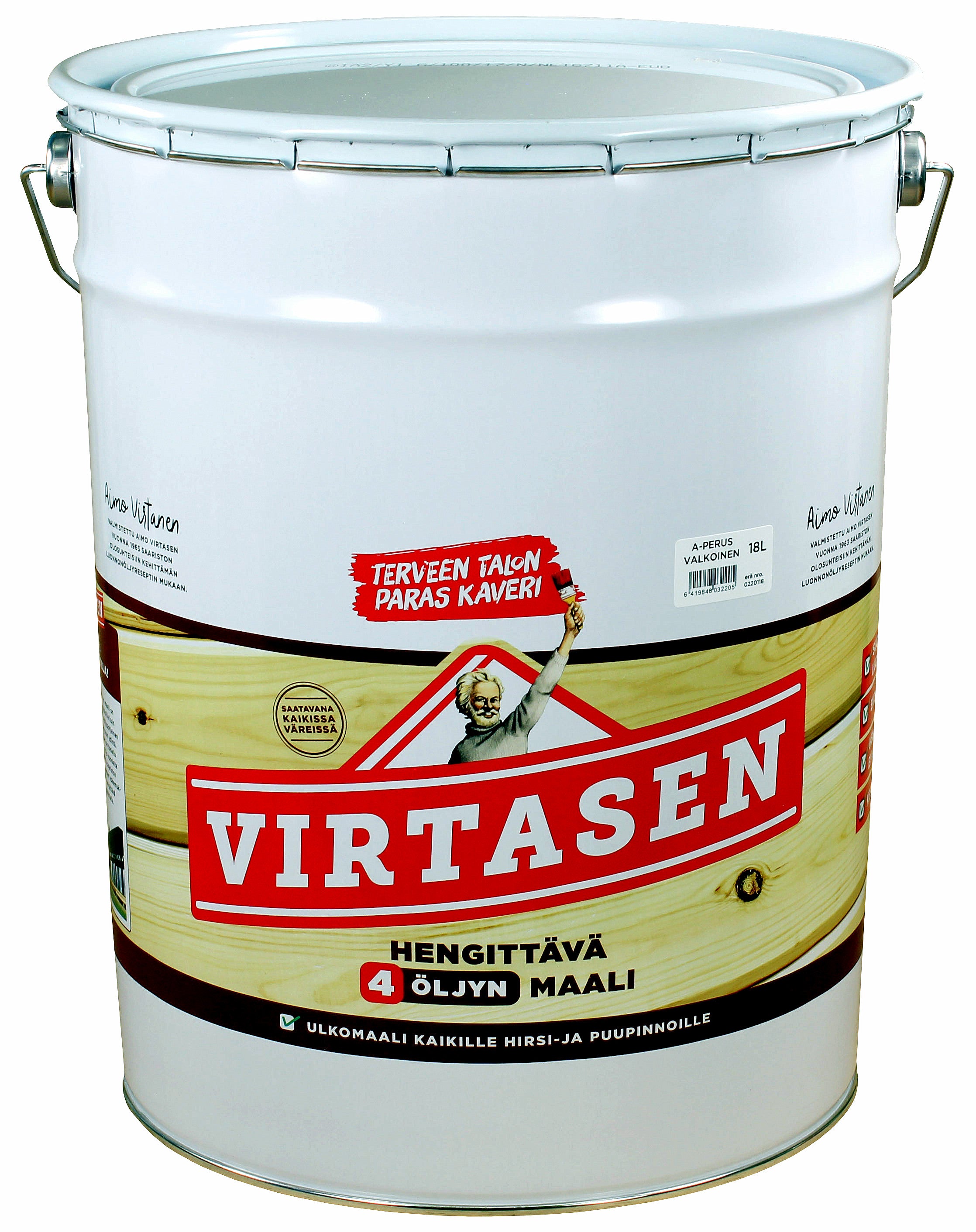 Virtasen 4 Öljyn Maali - valkoinen tai sävytetty 18L