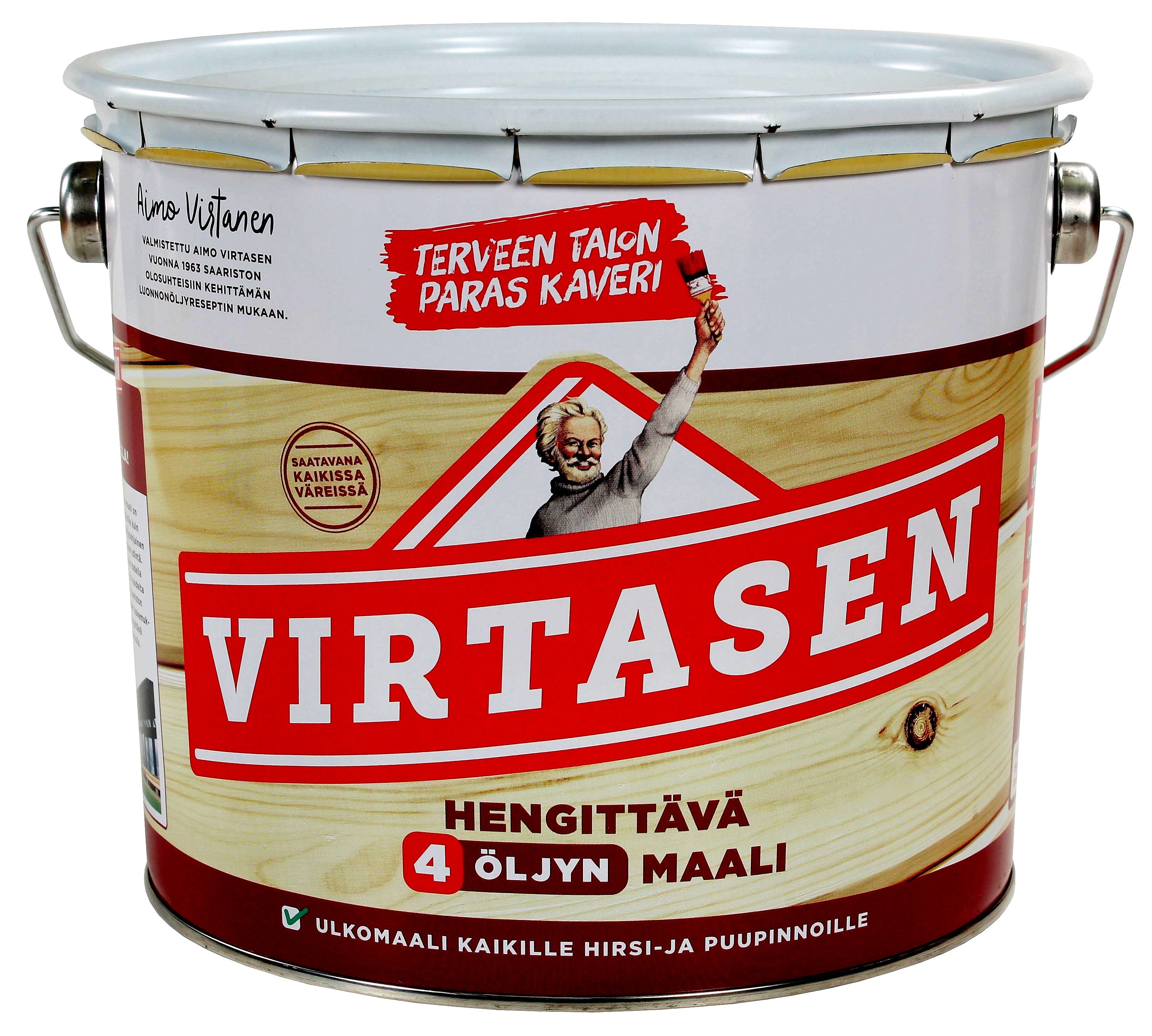 Virtasen 4 Öljyn Maali - valkoinen tai sävytetty 0,9L