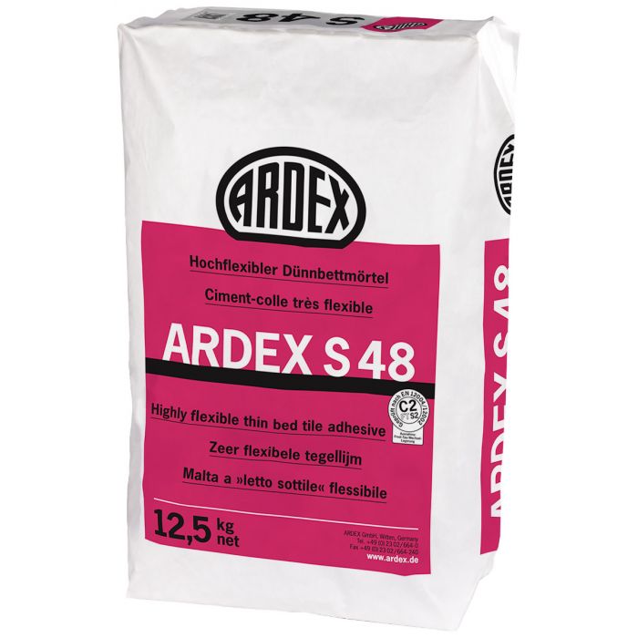 Ardex S48 Valkoinen 12,5Kg Laatan kiinnityslaasti