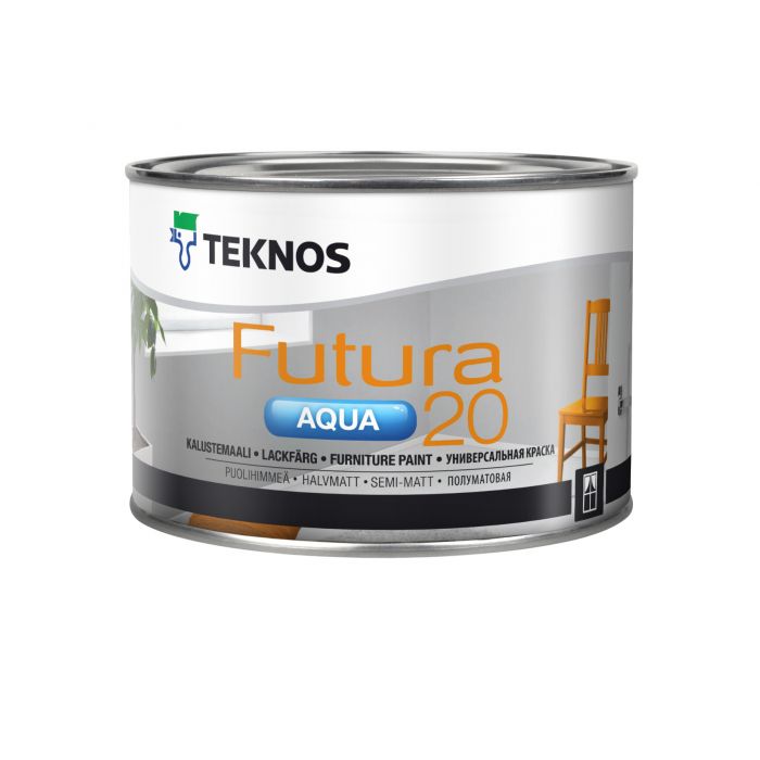 Futura Aqua 20 Puolihimmeä kalustemaali puulle ja metallille 0,45L
