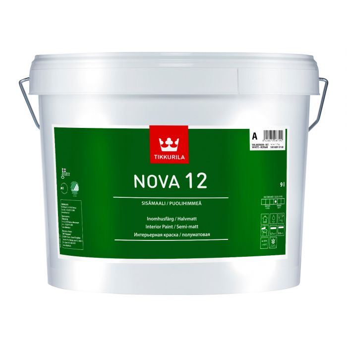 Nova 12 himmeä sisämaali 9L