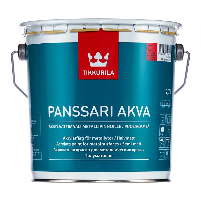 Panssari Akva puolihimmeä peltikattomaali 2,7L