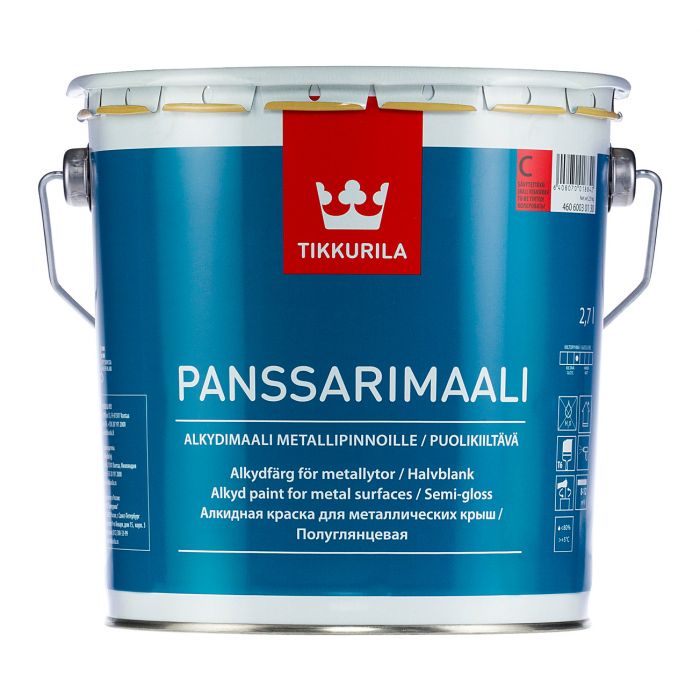 Panssarimaali puolikiiltävä peltikattomaali 2,7L
