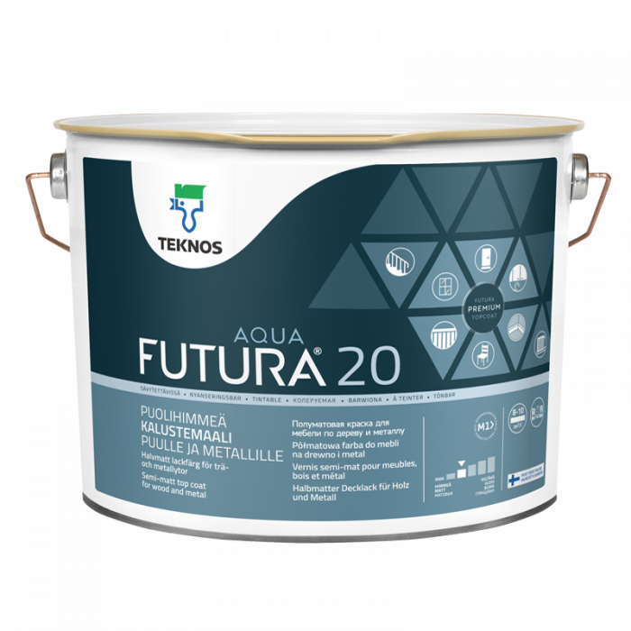 Futura  Aqua 20 Puolihimmeä kalustemaali puulle ja metallille 20 10L