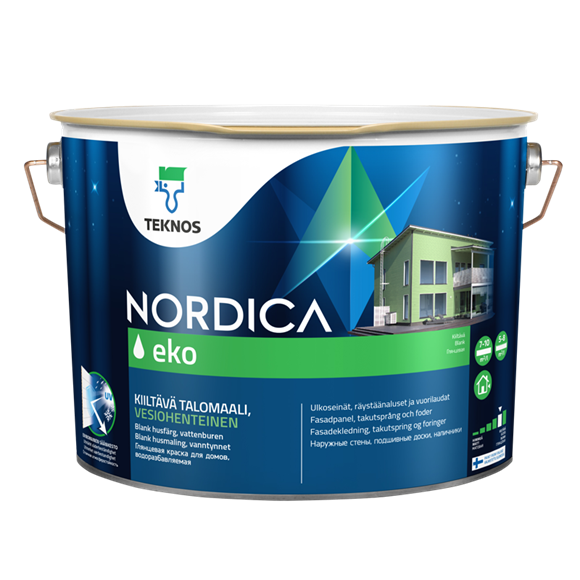 Nordica Eko Kiiltävä talomaali - valkoinen ta sävytetty 2,7L