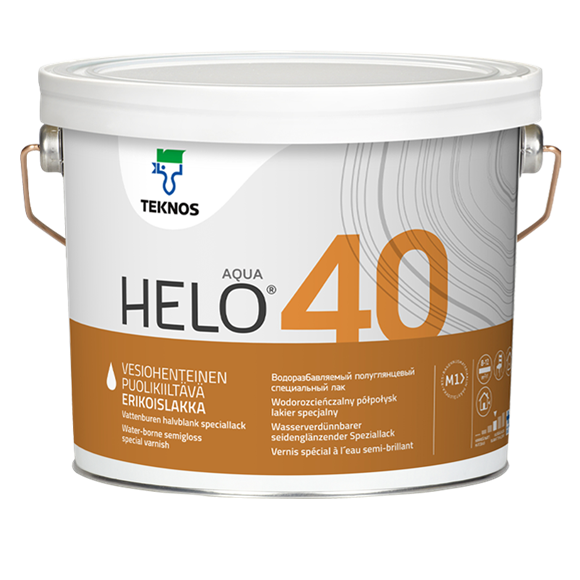 Helo Aqua 40 Puolikiiltävä vesiohenteinen erikoislakka 9L