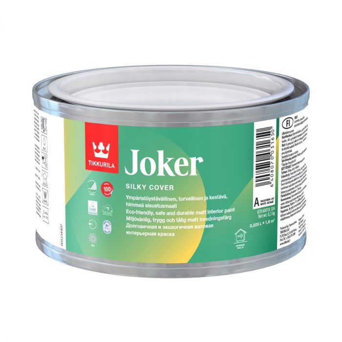 Joker - Liuotteeton, puhdistusta kestävä himmeä sisämaali 0,225L