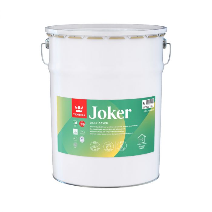 Joker - Liuotteeton, puhdistusta kestävä himmeä sisämaali 18L