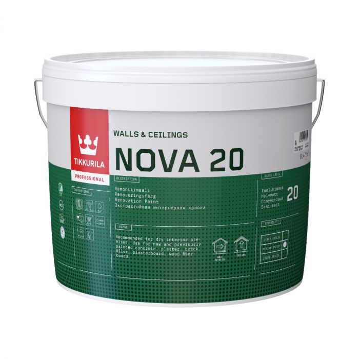 Nova 20 puolihimmeä sisäseinämaali 9L