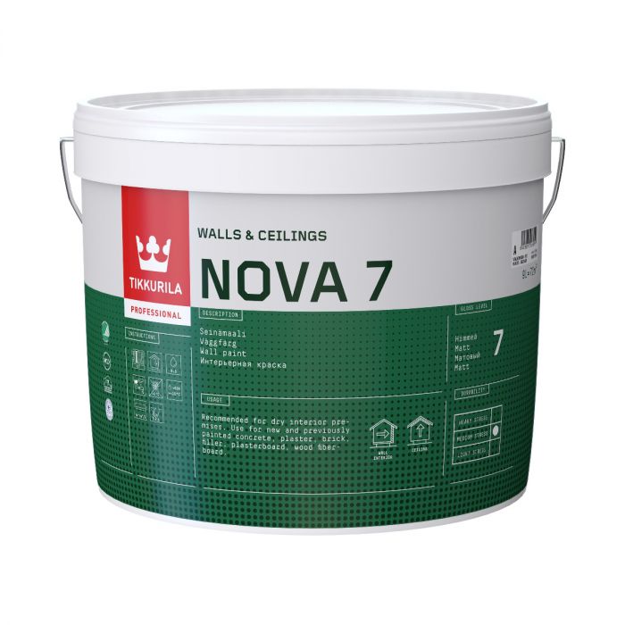 Nova 7 himmeä sisämaali 9L