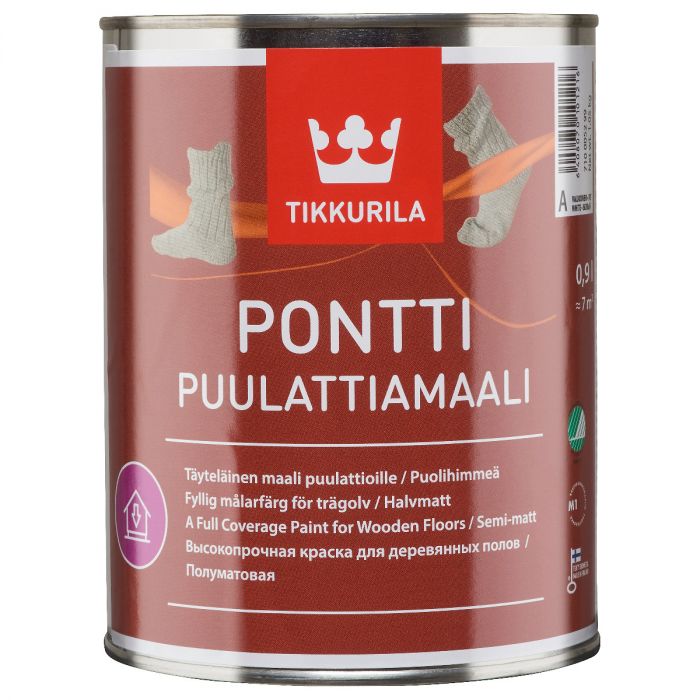 Pontti Puulattiamaali puolihimmeä 0,9L