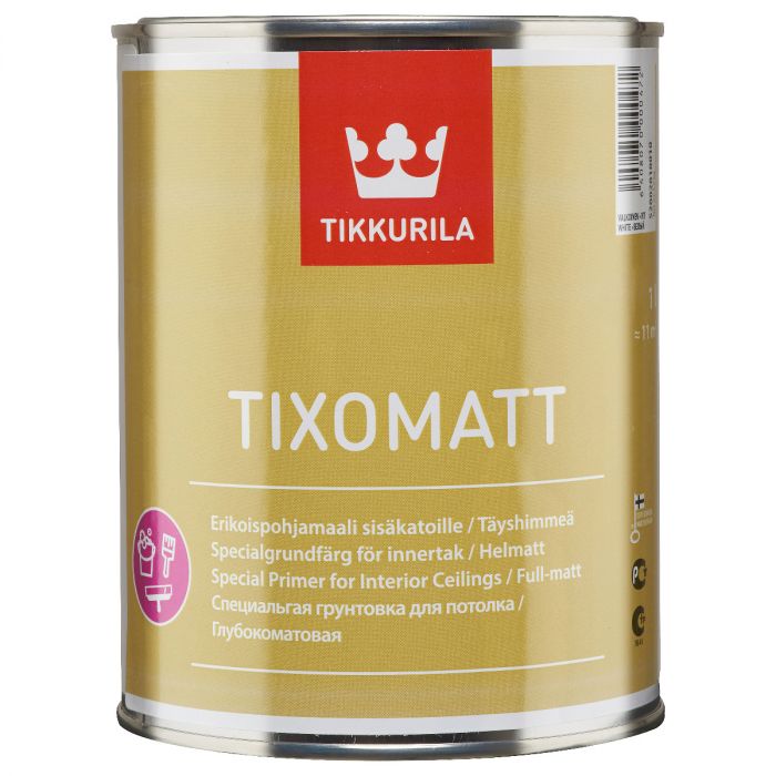 Tixomatt sisäkattomaali valkoinen 1L