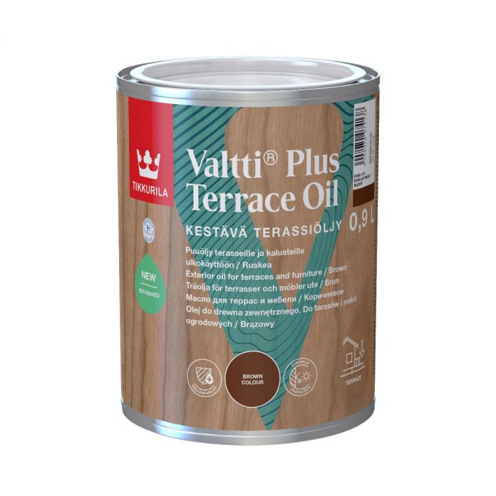 Valtti Plus terassiöljy ruskea 1L