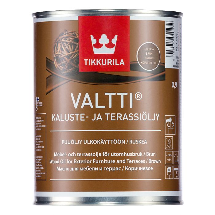 Valtti Kaluste- ja  terassiöljy ruskea 0,9L