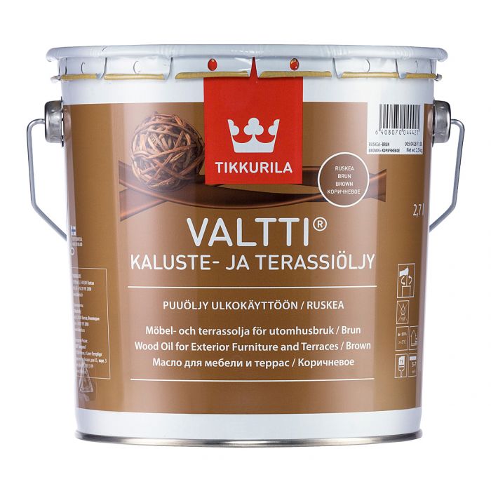 Valtti Kaluste- ja terassiöljy ruskea 2,7L