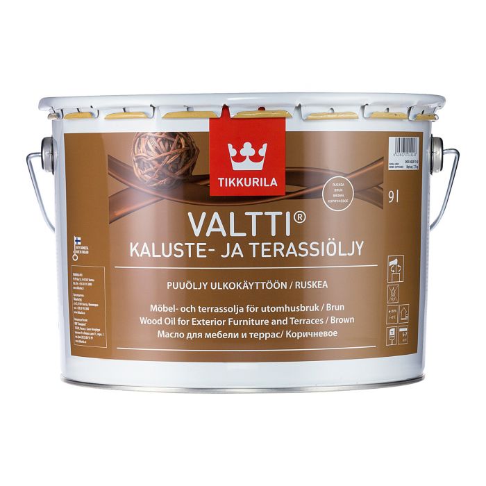 Valtti Kaluste- ja terassiöljy ruskea 9L