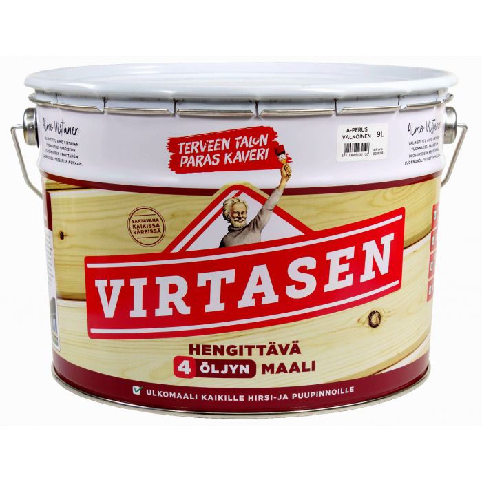 Virtasen 4 Öljyn Maali 10L Italian Punainen