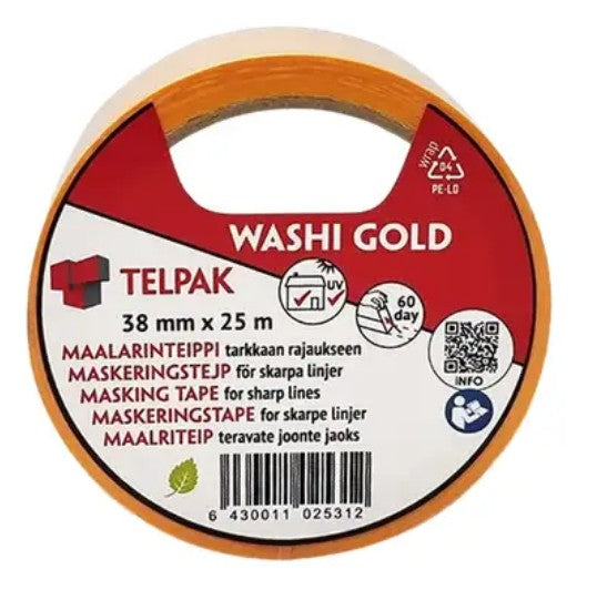 Maalarinteippi Washi Gold 38mm x 25m