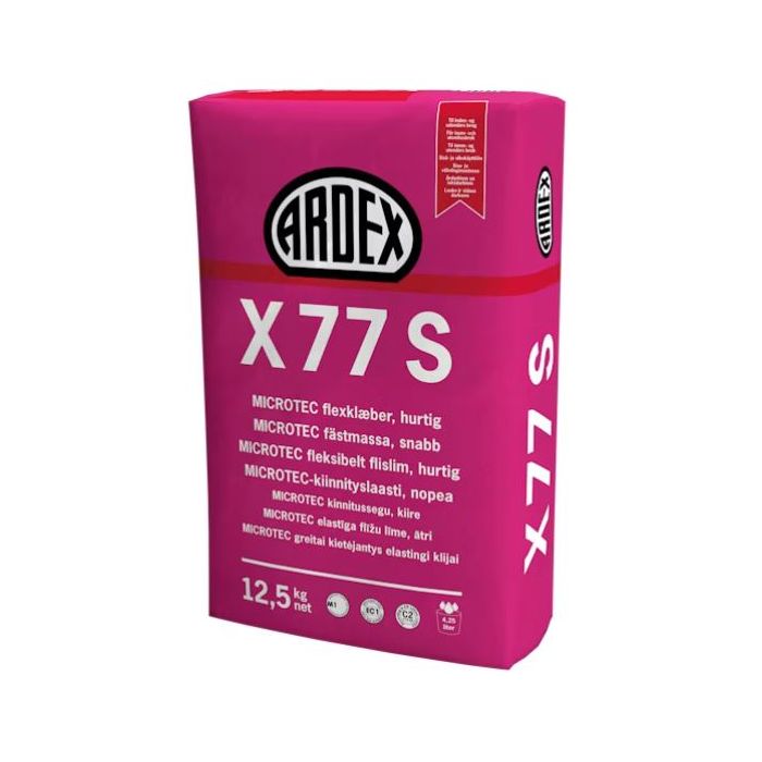 Ardex X77 S Harmaa 12,5Kg Laatan kiinnityslaasti